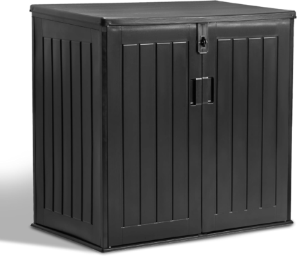 Outdoor Garden Storage Shed Storage Box with Lid, 775L All Weather Resistant Outdoor Storage, Wheelie Bin Storage Box